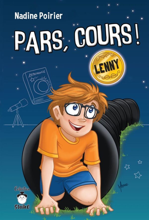 Couverture : Pars cours ! Lenny, par Nadine Poirier. Roman de la collection SUMO publié aux Éditions de Mortagne.
